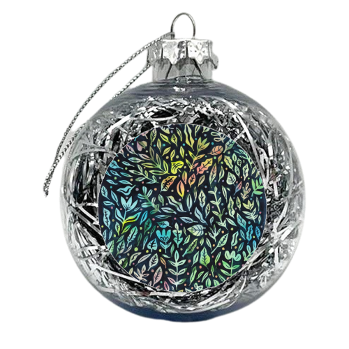 Rainbow Leaves - xmas bauble by Samantha Dolan