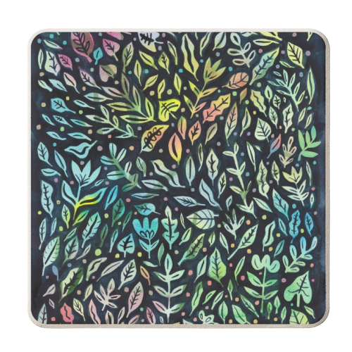 Rainbow Leaves - personalised beer coaster by Samantha Dolan