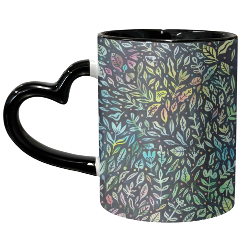 Rainbow Leaves - unique mug by Samantha Dolan