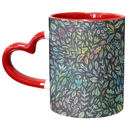 Rainbow Leaves - unique mug by Samantha Dolan