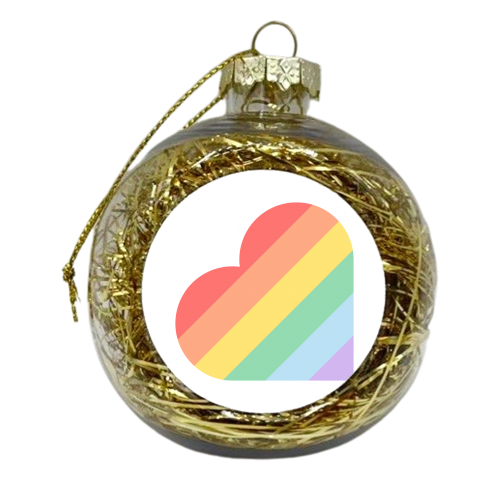 Rainbow Love - xmas bauble by Stephanie Komen