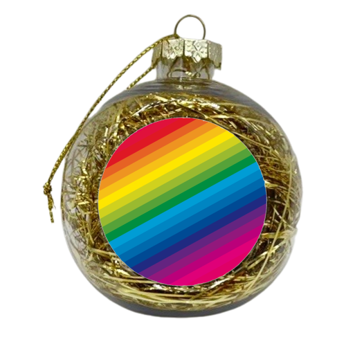 Rainbow Love - xmas bauble by Stephanie Komen