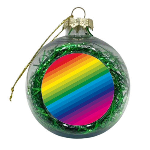 Rainbow Love - xmas bauble by Stephanie Komen