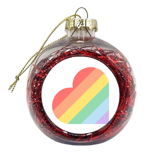 Rainbow Love - xmas bauble by Stephanie Komen