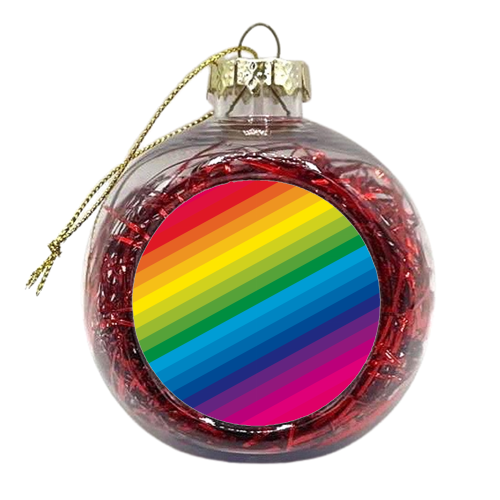 Rainbow Love - xmas bauble by Stephanie Komen