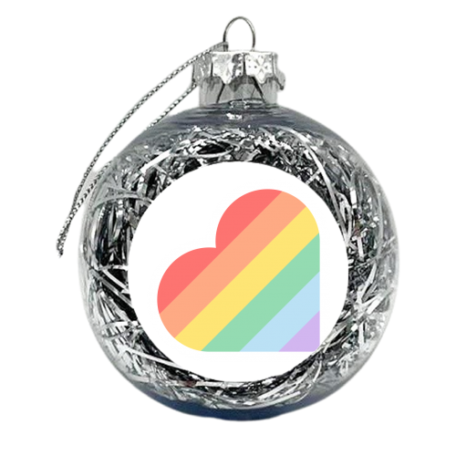 Rainbow Love - xmas bauble by Stephanie Komen