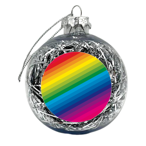 Rainbow Love - xmas bauble by Stephanie Komen