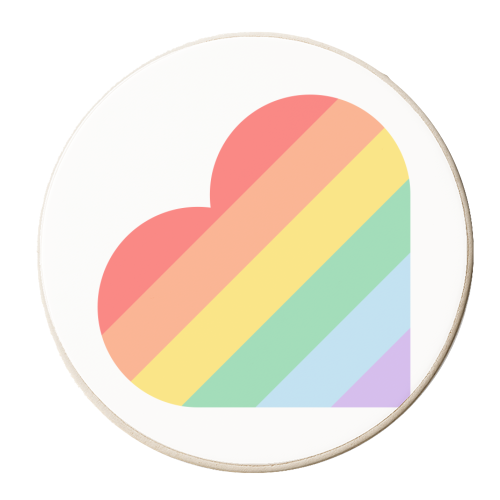 Rainbow Love - personalised beer coaster by Stephanie Komen