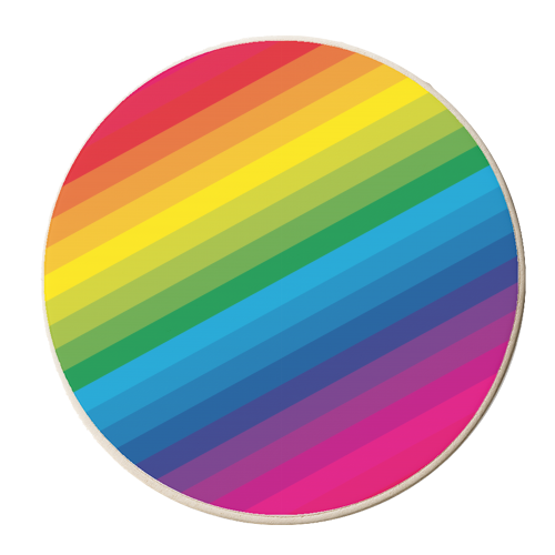 Rainbow Love - personalised beer coaster by Stephanie Komen