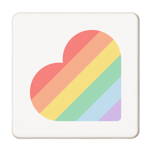 Rainbow Love - personalised beer coaster by Stephanie Komen