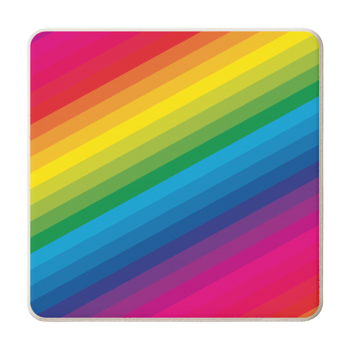 Rainbow Love - personalised beer coaster by Stephanie Komen