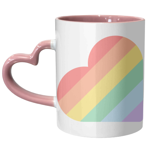 Rainbow Love - unique mug by Stephanie Komen