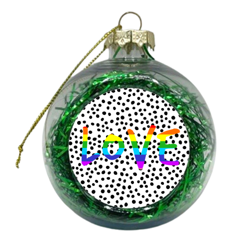 Rainbow Love - xmas bauble by The 13 Prints