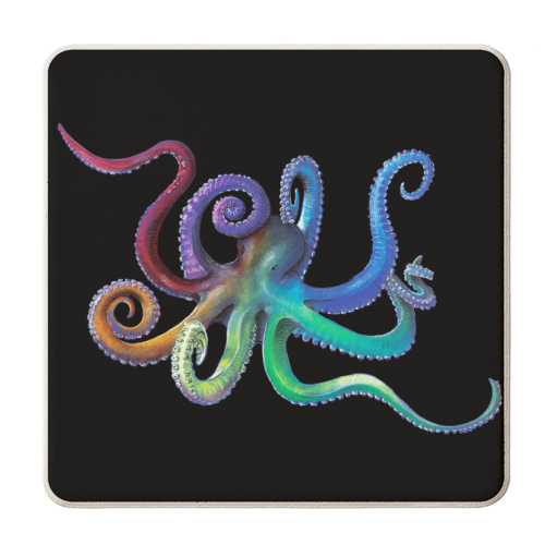 Rainbow Octopus - personalised beer coaster by MO LEA