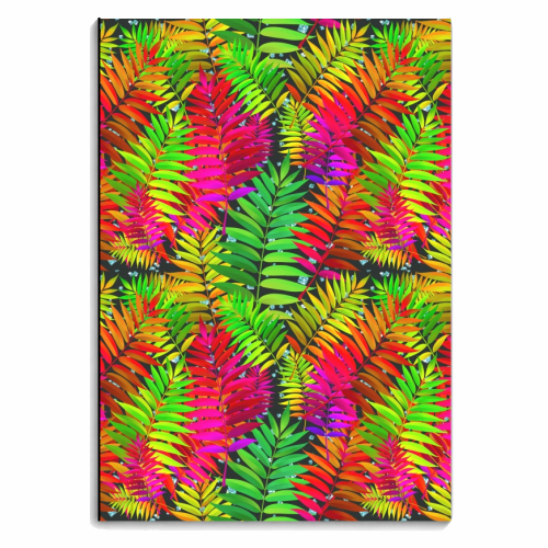 Rainbow palm leaves - personalised A4, A5, A6 notebook by DejaReve