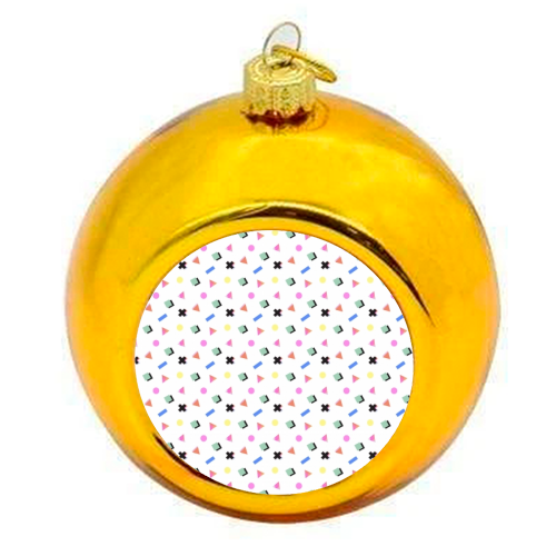 Rainbow Pop Confetti - colourful christmas bauble by Cassie Swindlehurst