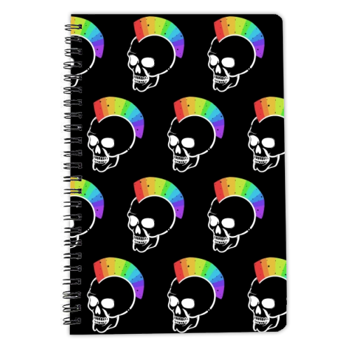 Rainbow Skulls - personalised A4, A5, A6 notebook by Alice Palazon