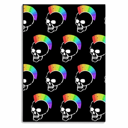 Rainbow Skulls - personalised A4, A5, A6 notebook by Alice Palazon