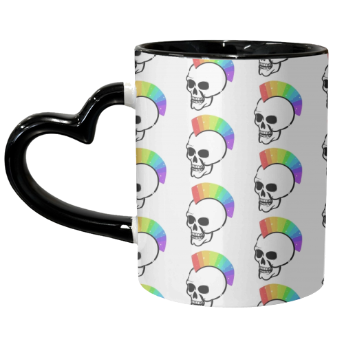 Rainbow Skulls - unique mug by Alice Palazon
