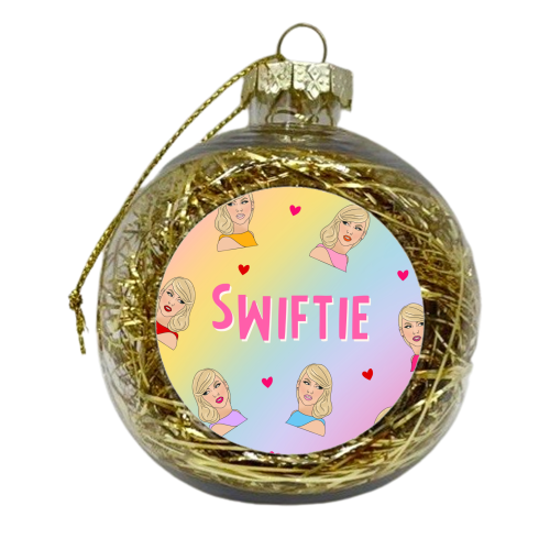 Rainbow Swiftie Design | Colourful - xmas bauble by Lisa Wardle