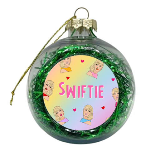 Rainbow Swiftie Design | Colourful - xmas bauble by Lisa Wardle
