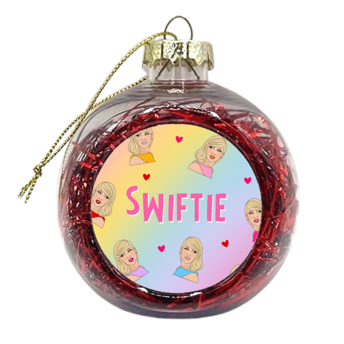 Rainbow Swiftie Design | Colourful - xmas bauble by Lisa Wardle
