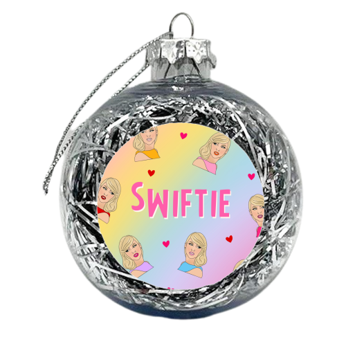 Rainbow Swiftie Design | Colourful - xmas bauble by Lisa Wardle