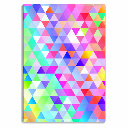 Rainbow Triangles - personalised A4, A5, A6 notebook by Kaleiope Studio