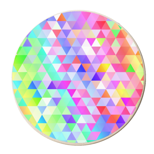 Rainbow Triangles - personalised beer coaster by Kaleiope Studio