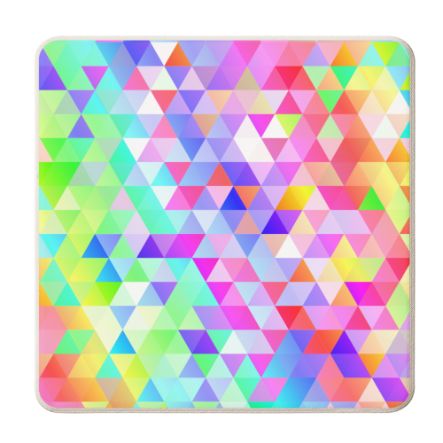 Rainbow Triangles - personalised beer coaster by Kaleiope Studio