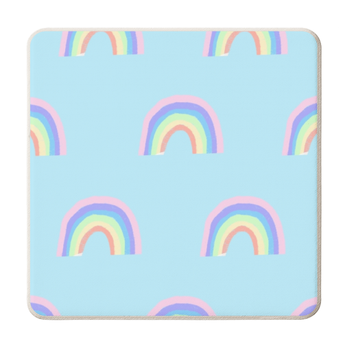 Rainbows - personalised beer coaster by Ella Seymour