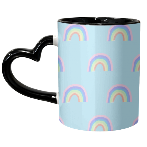 Rainbows - unique mug by Ella Seymour