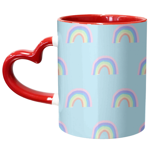 Rainbows - unique mug by Ella Seymour