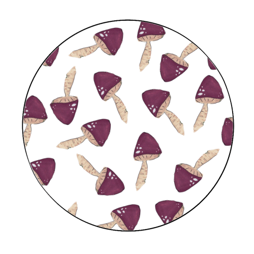 Raining mushrooms - Circle Sticker by Linbylane