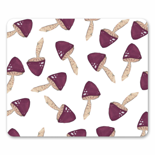 Raining mushrooms - mouse mat by Linbylane