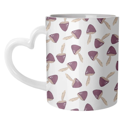Raining mushrooms - unique mug by Linbylane