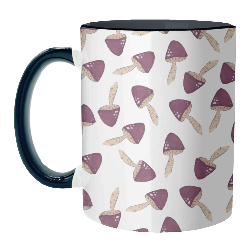 Raining mushrooms - unique mug by Linbylane