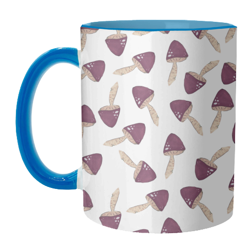 Raining mushrooms - unique mug by Linbylane