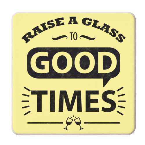 Raise a Glass to Good Times - personalised beer coaster by InspiredImages