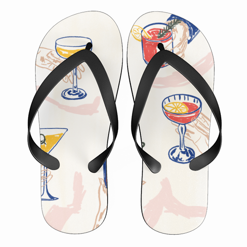 Raise the Glass! - funny flip flops by EZbie