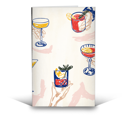 Raise the Glass! - funny greeting card by EZbie
