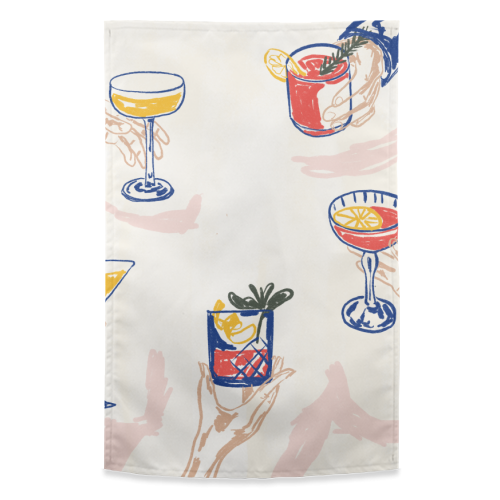 Raise the Glass! - funny tea towel by EZbie