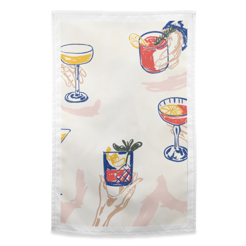 Raise the Glass! - funny tea towel by EZbie