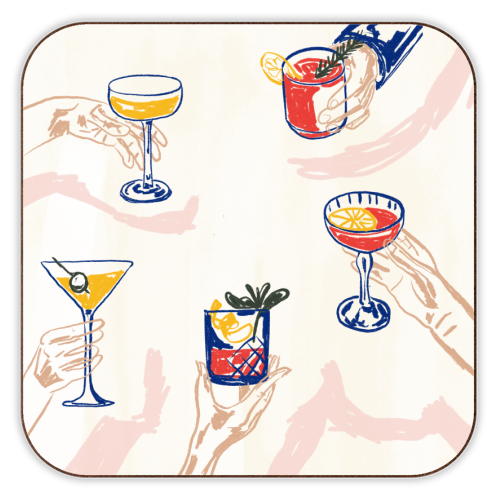 Raise the Glass! - personalised beer coaster by EZbie