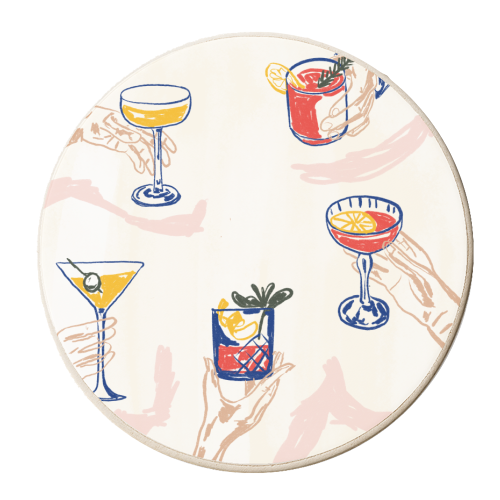 Raise the Glass! - personalised beer coaster by EZbie