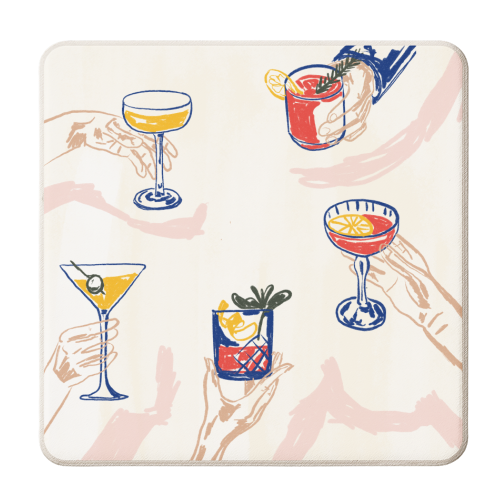 Raise the Glass! - personalised beer coaster by EZbie