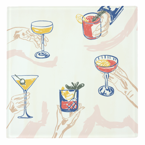 Raise the Glass! - personalised beer coaster by EZbie