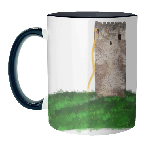 Rapunzel Castle - Princess - unique mug by Ayesha Idris