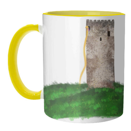 Rapunzel Castle - Princess - unique mug by Ayesha Idris