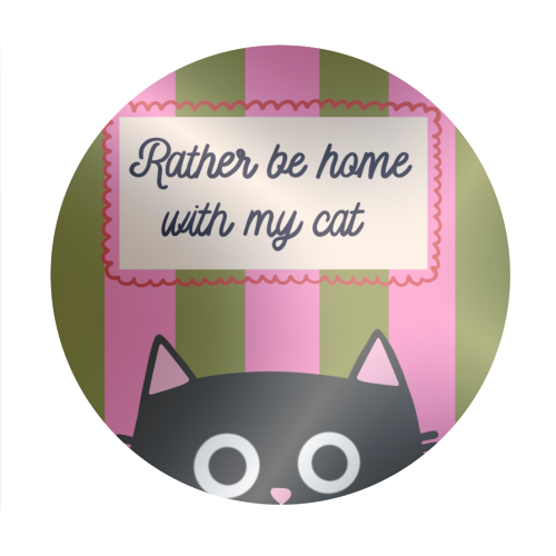 Rather Be Home - Circle Sticker by The Paper Tail